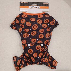 Dog Halloween Jack O Lantern Pumpkin Onesies, Small/Med
